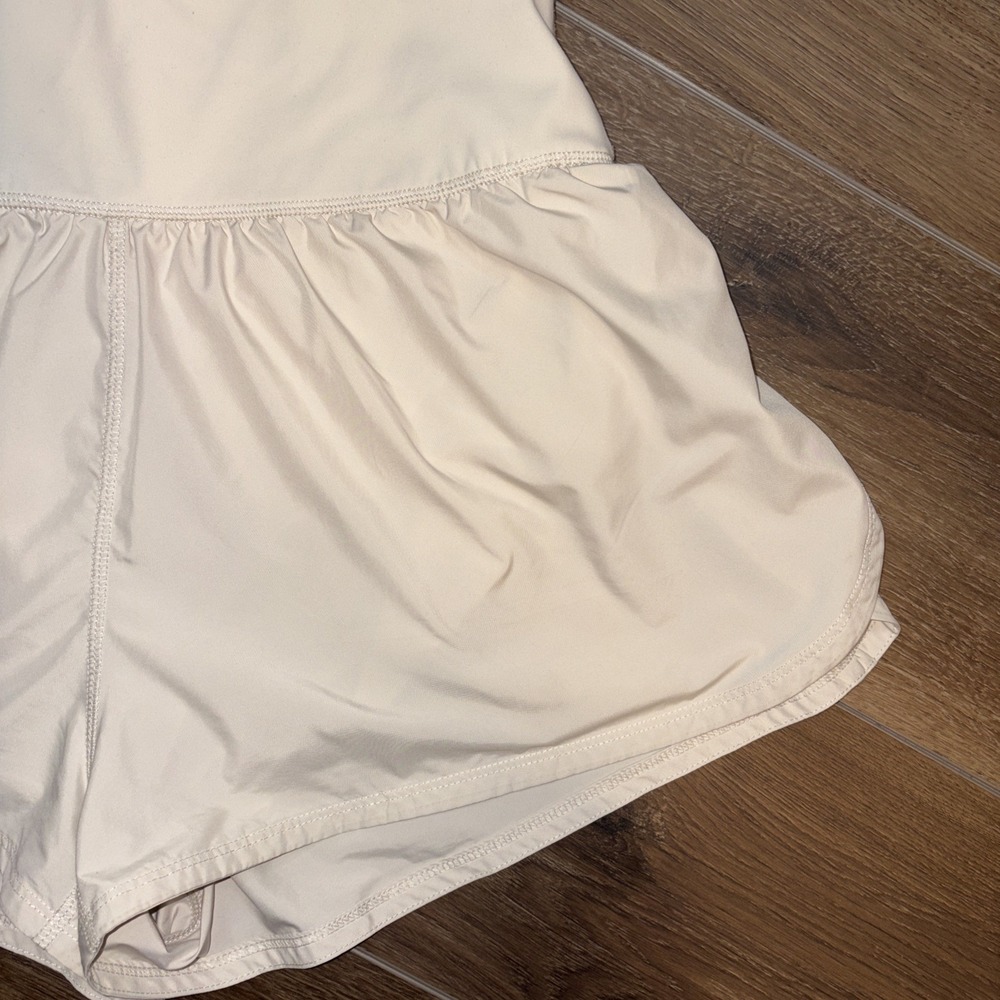 Free People x FP Movement Righteous Runsie Romper Athletic Work Out Taupe Small - Picture 2 of 8